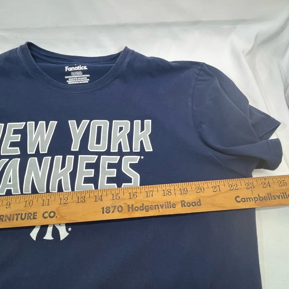 FANATICS NEW YORK‎ YANKEES BASEBALL TEE CREW NECK L NAVY PREOWNED
